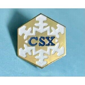 CSX Railroad Lapel Pin -Railway Transport Collectible